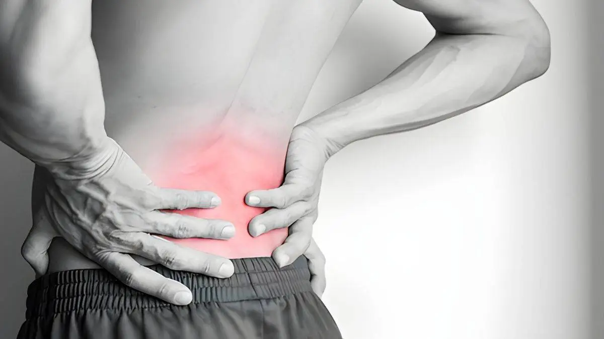 Photo of lower back pinpointing area of pain