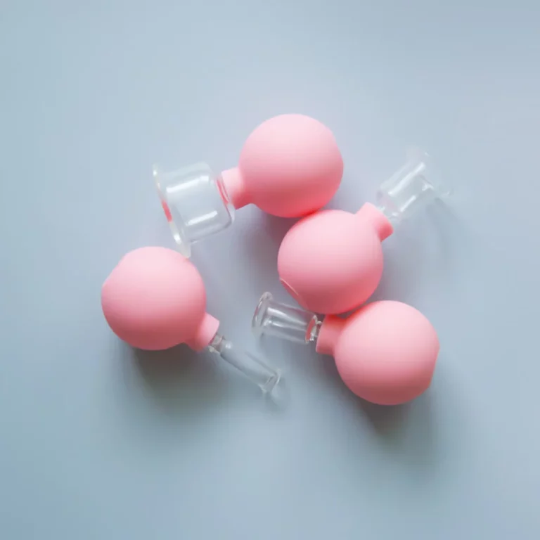 Pink cosmetic vacuum suction cups